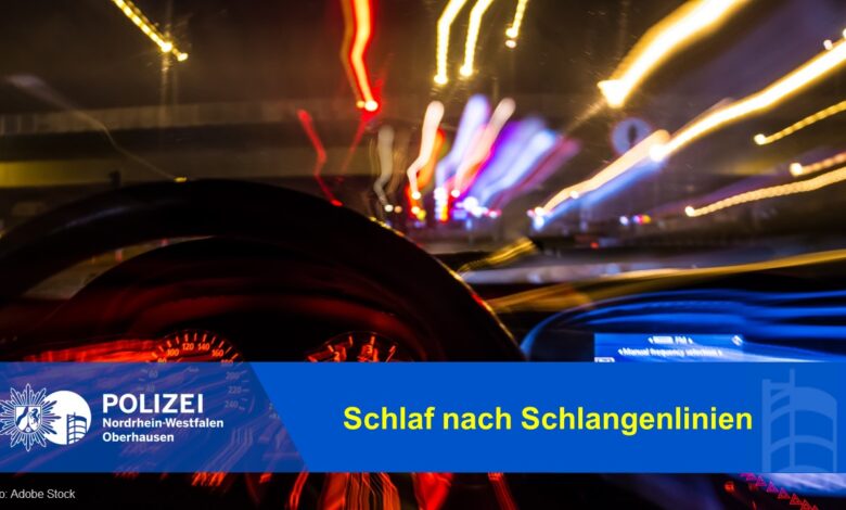 Schlaf nach Schlangenlinien - Foto Polizei OB