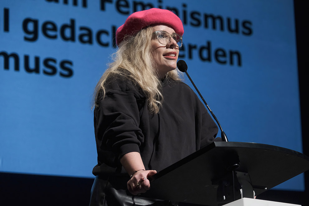 Ninia LaGrande: "Intersektionaler Feminismus" Foto: Landeshauptstadt Düsseldorf, Michael Gstettenbauer