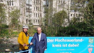 Landrat Dr. Karl Schneider und HSK-Radverkehrsbeauftragter Christoph Hester