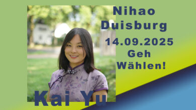 „Nihao – Hallo Duisburg“ – Kai Yu wartet auf Ihre Stimmen